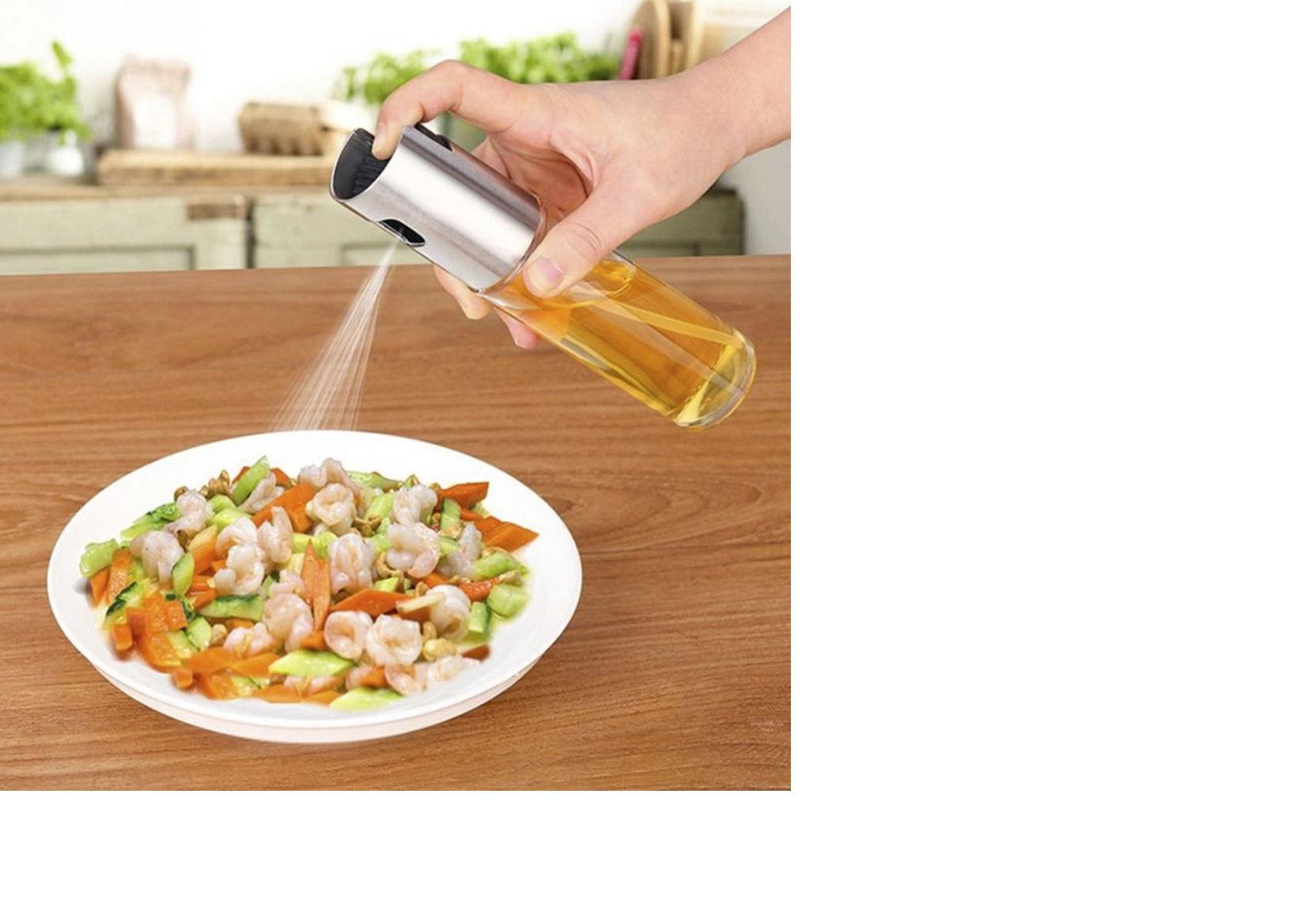 Borrifador Spray Pulverizador De Azeite E Óleos Vidro Inox