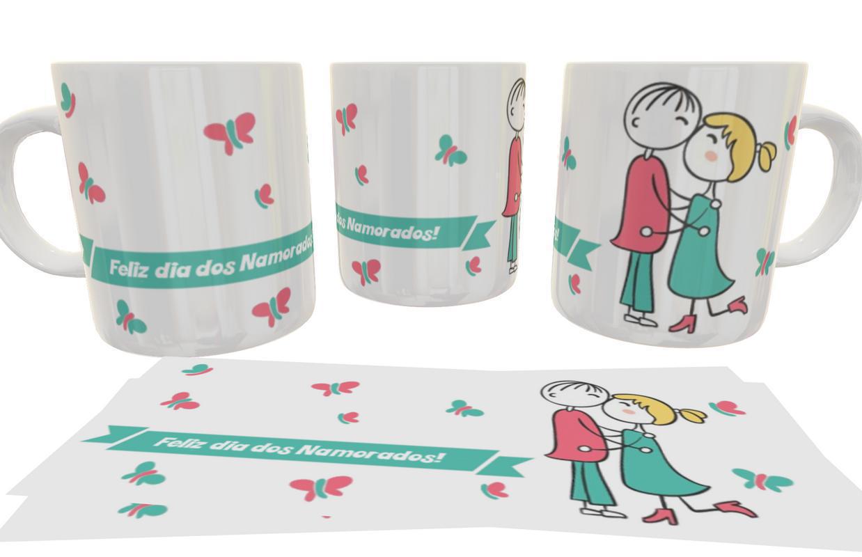 Caneca Porcelana Feliz Dia Dos Namorados 2