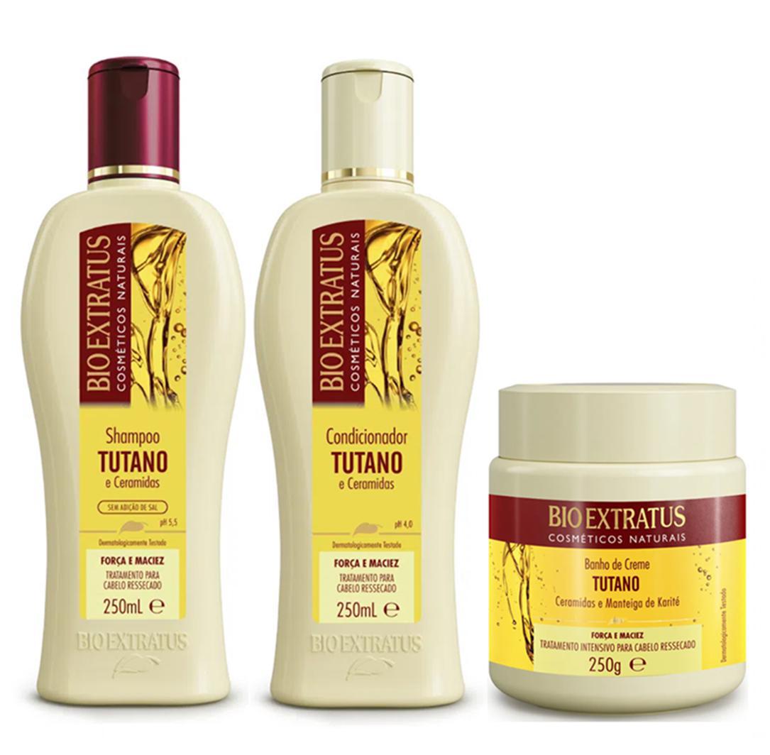 Kit Tutano Shampoo + Condicion. 250Ml + Banho De Creme 250G