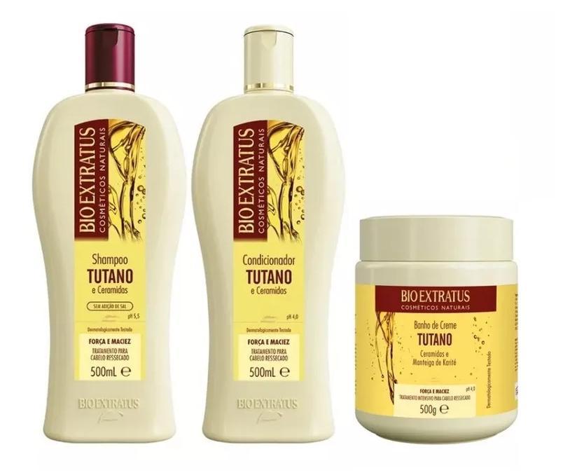 Kit Tutano Shampoo + Condicion. 500Ml + Banho De Creme 500G