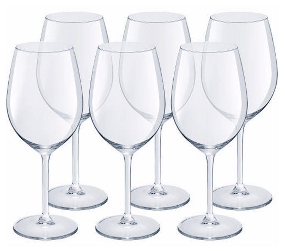 6 Taças Para Vinho Conjunto Magnum 400 Ml Importada